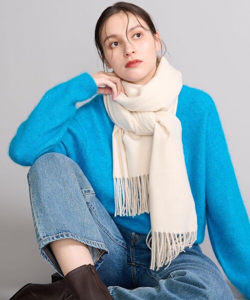BEAUTY&YOUTH UNITED ARROWS（ビューティーアンドユースユナイテッドアローズ）の「ソフト ソリッド ストール（ストール/ショール・レディース・オフホワイト/イエロー/モカ・FREE）」の2枚目の写真