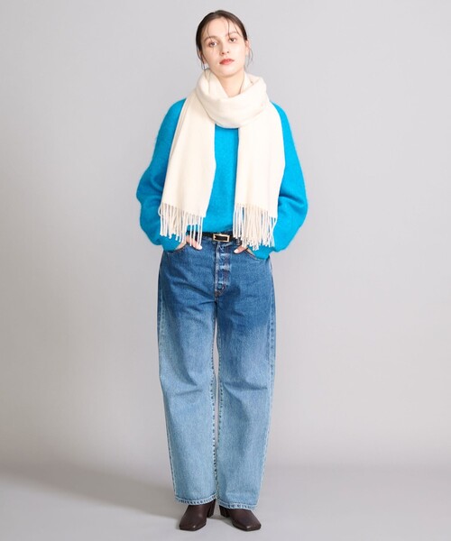 BEAUTY&YOUTH UNITED ARROWS（ビューティーアンドユースユナイテッドアローズ）の「ソフト ソリッド ストール（ストール/ショール・レディース・オフホワイト/イエロー/モカ・FREE）」の6枚目の写真