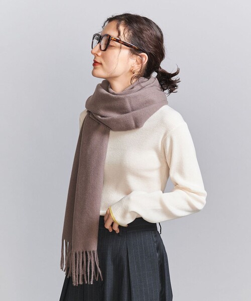 BEAUTY&YOUTH UNITED ARROWS（ビューティーアンドユースユナイテッドアローズ）の「ソフト ソリッド ストール（ストール/ショール・レディース・オフホワイト/イエロー/モカ・FREE）」の7枚目の写真