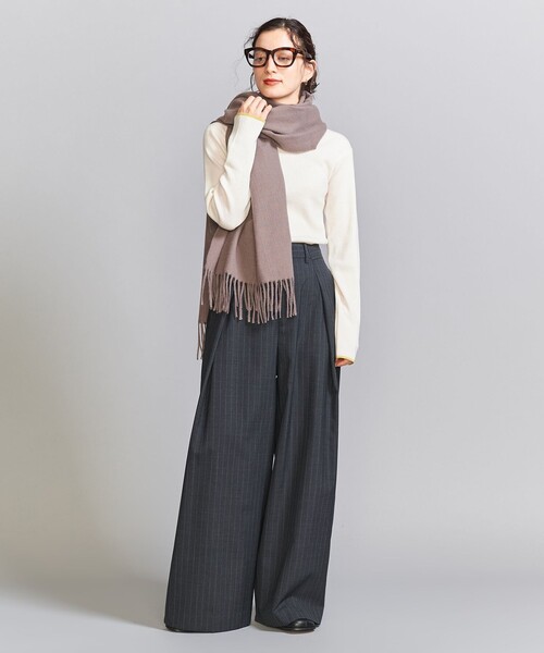 BEAUTY&YOUTH UNITED ARROWS（ビューティーアンドユースユナイテッドアローズ）の「ソフト ソリッド ストール（ストール/ショール・レディース・オフホワイト/イエロー/モカ・FREE）」の8枚目の写真