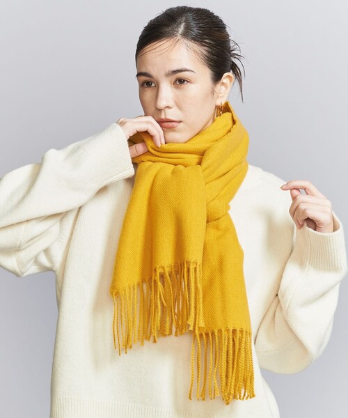BEAUTY&YOUTH UNITED ARROWS（ビューティーアンドユースユナイテッドアローズ）の「ソフト ソリッド ストール（ストール/ショール・レディース・オフホワイト/イエロー/モカ・FREE）」の12枚目の写真