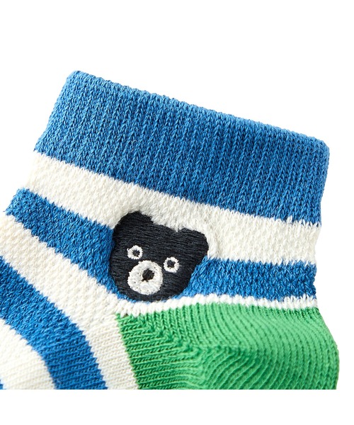 DOUBLE_B（ダブルビー）の「ボーダーローカットソックス（ソックス/靴下・キッズ・イエロー/ブルー/オレンジ・11-13cm/15-17cm/13-15cm/17-19cm/19-21cm）」の4枚目の写真