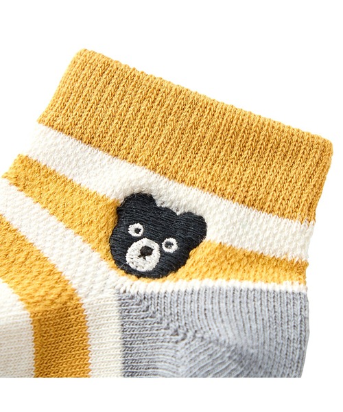 DOUBLE_B（ダブルビー）の「ボーダーローカットソックス（ソックス/靴下・キッズ・イエロー/ブルー/オレンジ・11-13cm/15-17cm/13-15cm/17-19cm/19-21cm）」の7枚目の写真