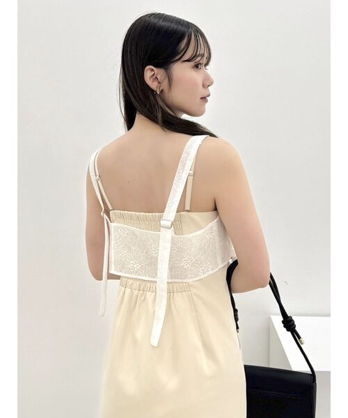 dazzlin（ダズリン）の「ダブルポケットマテリアルビスチェ（ベスト・レディース・オフホワイト/キャメル・SMALL/MEDIUM）」の18枚目の写真