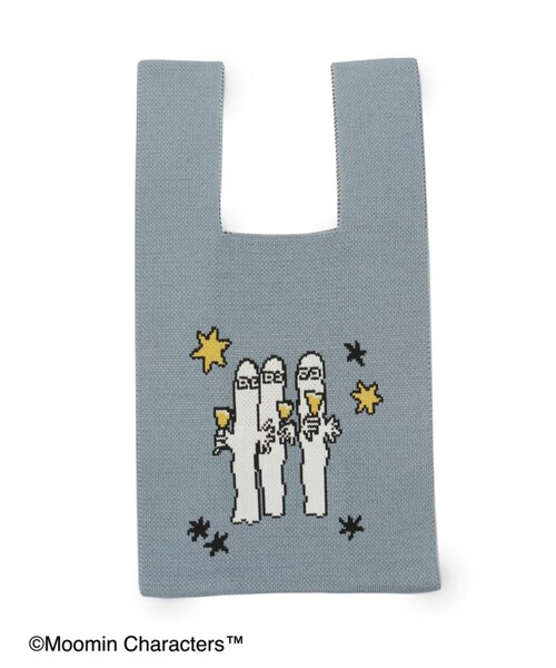 SHOO・LA・RUE（シューラルー）の「【ムーミン】コラボ ニットバッグ（ハンドバッグ・レディース・ブラック/ライトブルー/ピンク系・00）」の5枚目の写真