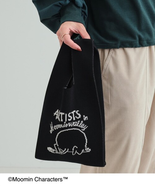 SHOO・LA・RUE（シューラルー）の「【ムーミン】コラボ ニットバッグ（ハンドバッグ・レディース・ブラック/ライトブルー/ピンク系・00）」の12枚目の写真