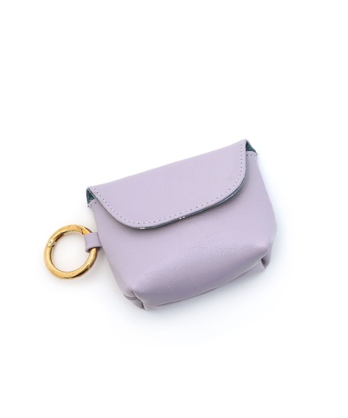colleca la（コレカラ）の「リングカラビナ付き エナメルイヤホンケース/ミニポーチ（ヘッドフォン/イヤホン・レディース・ブラック/シルバー/パープル・FREE）」の9枚目の写真