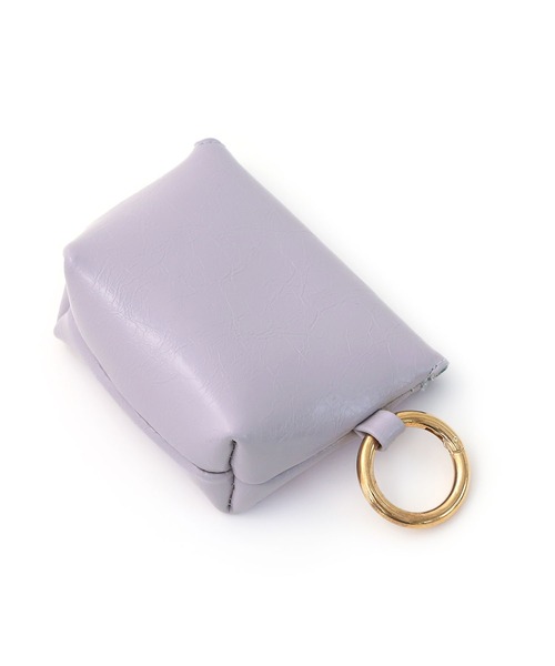 colleca la（コレカラ）の「リングカラビナ付き エナメルイヤホンケース/ミニポーチ（ヘッドフォン/イヤホン・レディース・ブラック/シルバー/パープル・FREE）」の11枚目の写真