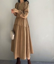 カシュクール」に該当するワンピース（ブラウン/茶色系・長袖
