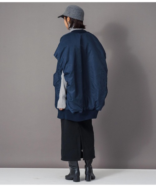 Settimissimo（セッティミッシモ）の「裏起毛アイレットナロースカート（スカート・レディース・ブラック/オフホワイト・FREE）」の17枚目の写真