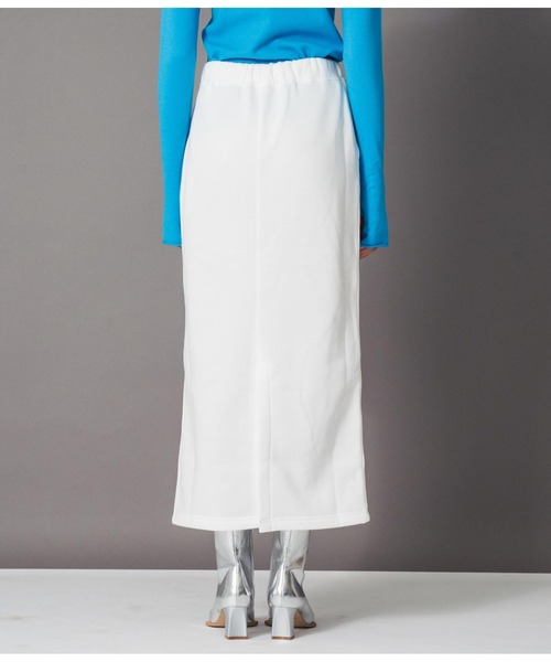 Settimissimo（セッティミッシモ）の「裏起毛アイレットナロースカート（スカート・レディース・ブラック/オフホワイト・FREE）」の19枚目の写真