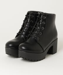 Sugar Sugar | SUGARSUGAR/超軽量厚底レースアップショートブーツ(ブーツ)