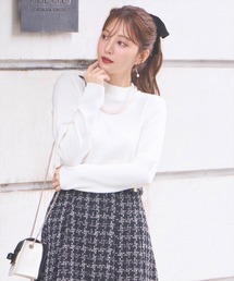 もっちり美シルエットプチハイネックニットプルオーバー