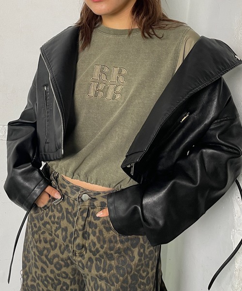 【セール】ショート丈ナイロン切替長袖Tシャツ（Tシャツ/カットソー）｜ROGER AND RAW（ロジャーアンドロウ）