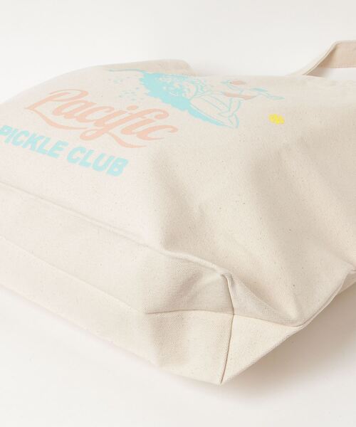 Pacific PICKLE CLUB（パシフィックピックルクラブ）の「PPC WAVE CANVAS TOTE BAG（トートバッグ・レディース・ナチュラル・FREE）」の6枚目の写真