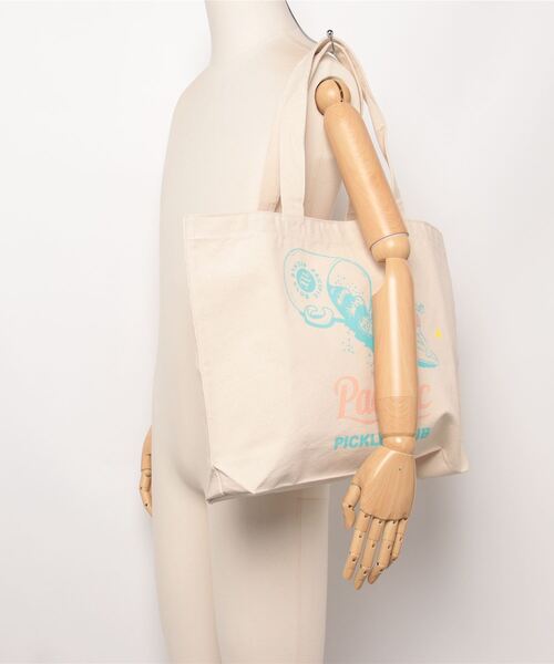 Pacific PICKLE CLUB（パシフィックピックルクラブ）の「PPC WAVE CANVAS TOTE BAG（トートバッグ・レディース・ナチュラル・FREE）」の8枚目の写真