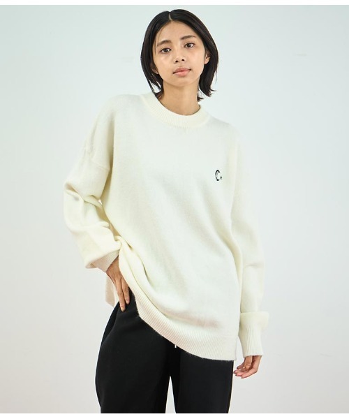 ANAP(アナップ)の「ワンポイント刺繍カラーニットトップス(ニット/セーター・レディース・ホワイト/グリーン/ブルー・FREE)」の2枚目の写真