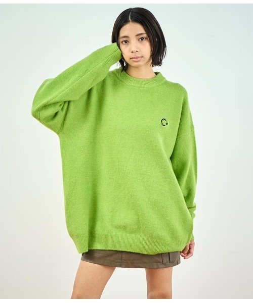 ANAP(アナップ)の「ワンポイント刺繍カラーニットトップス(ニット/セーター・レディース・ホワイト/グリーン/ブルー・FREE)」の3枚目の写真