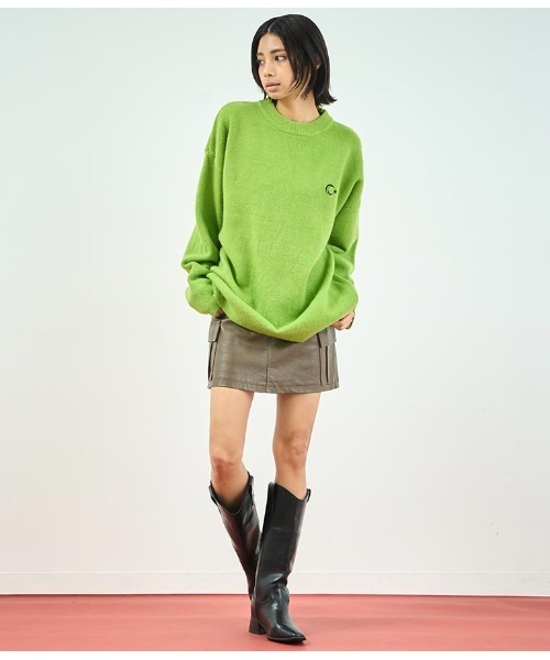 ANAP(アナップ)の「ワンポイント刺繍カラーニットトップス(ニット/セーター・レディース・ホワイト/グリーン/ブルー・FREE)」の13枚目の写真