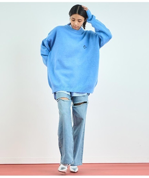 ANAP(アナップ)の「ワンポイント刺繍カラーニットトップス(ニット/セーター・レディース・ホワイト/グリーン/ブルー・FREE)」の19枚目の写真