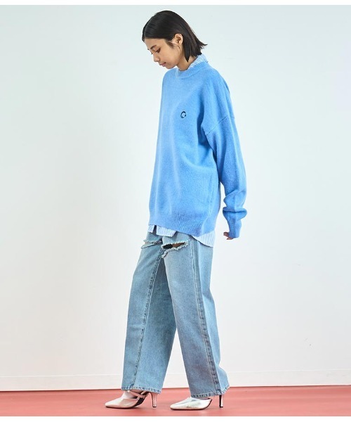 ANAP(アナップ)の「ワンポイント刺繍カラーニットトップス(ニット/セーター・レディース・ホワイト/グリーン/ブルー・FREE)」の21枚目の写真