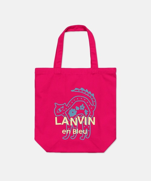 LANVIN en Bleu ピンクトートバッグ　リボン　大容量　大人かわいい ランバン オン ブルー LANVIN en Bleu テイル トートバッグ
