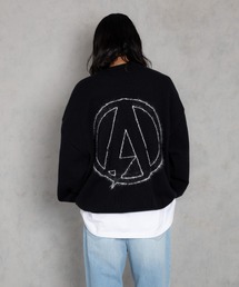 ADAMPATEK/shaggy logo crew knit/シャギーロゴ ルーズクルーネックニット(AP2421013)