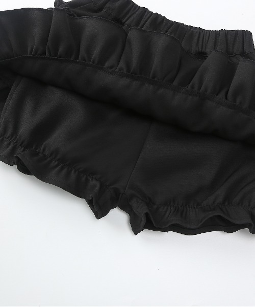 WEGO（ウィゴー）の「WEGO/インナーパンツ付き3段フリルスカート（スカート・レディース・ホワイト/ブラック・FREE）」の10枚目の写真