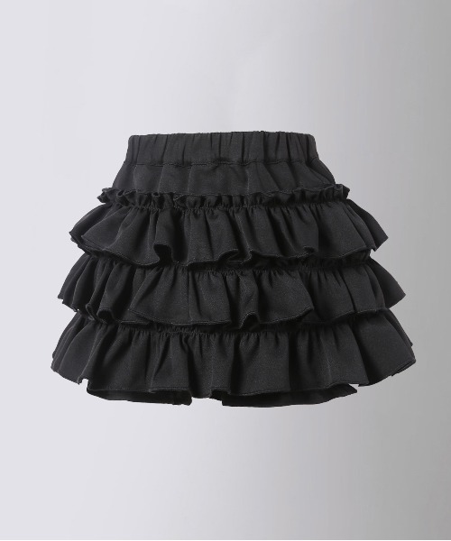 WEGO（ウィゴー）の「WEGO/インナーパンツ付き3段フリルスカート（スカート・レディース・ホワイト/ブラック・FREE）」の11枚目の写真