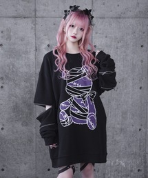 Bandage Bear袖ZIPスウェット