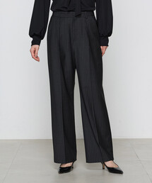 COMME CA | 【セットアップ対応】ブライトリートロストライプ ワイドパンツ(その他パンツ)