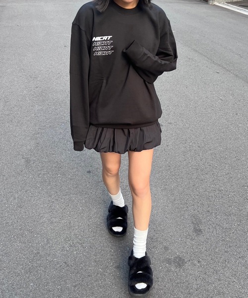 merrylatte(メリーラテ)の「HICAT Hi-SWEAT【R】(スウェット・レディース・ブラック・FREE)」の2枚目の写真