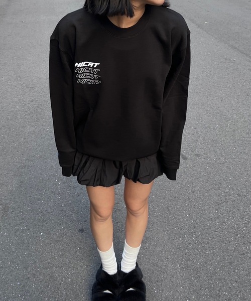 merrylatte(メリーラテ)の「HICAT Hi-SWEAT【R】(スウェット・レディース・ブラック・FREE)」の4枚目の写真