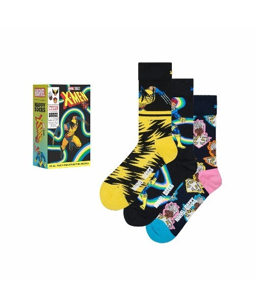 ■HAPPY SOCKS × Marvel■Limited X-MEN SOCKS 3SET（ソックス/靴下）｜Happy Socks（ハッピーソックス）