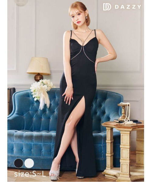 シアーレースパールビジューフリルワンショルダータイトミニドレス（ドレス）｜DAZZY（デイジー）