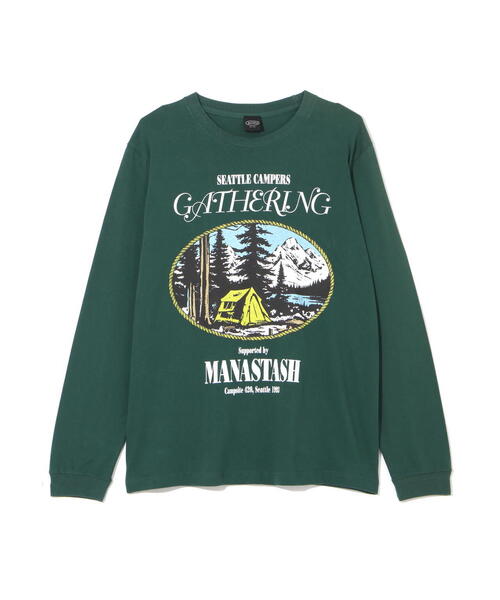 MANASTASH(マナスタッシュ)の「MANASTASH/マナスタッシュ L/S TEE CAMPERS GATHERING ロングスリーブTシャツ キャンパーズギャザリング(Tシャツ/カットソー・メンズ・ホワイト/ブラック/ダークグリーン系・L/M/S/XL)」の19枚目の写真