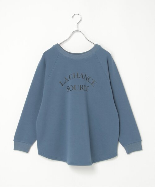 LBC（エルビーシー）の「ラグラン2WAY裏起毛スウェットプルオーバー（スウェット・レディース・オフホワイト/ネイビー/オレンジ・M）」の21枚目の写真