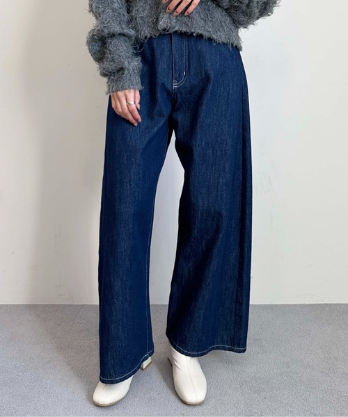 パネル切替バレルデニムパンツ（デニムパンツ）｜1chaku.（イッチャク）