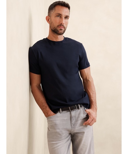 BANANA REPUBLIC FACTORY STORE(バナナリパブリック ファクトリーストア)の「BANANA REPUBLIC FACTORY STORE LUXE TOUCH クルーネックTシャツ半袖(Tシャツ/カットソー・メンズ・ホワイト/ネイビー/ナチュラル/その他/ライトブルー/ブラック/ブルー/アイボリー・S/M/L/XL)」の21枚目の写真
