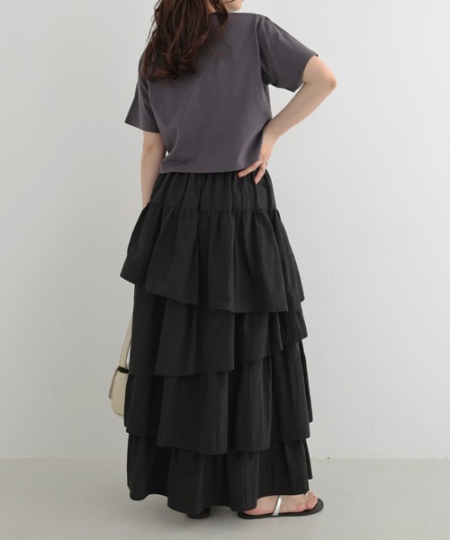 セール】ランダムフリルティアードロングスカート（スカート