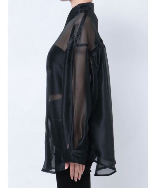 GYDA（ジェイダ）の「オーバーシアーシャツ（シャツ/ブラウス・レディース・ブラック/スカイブルー/オフホワイト・FREE）」の20枚目の写真