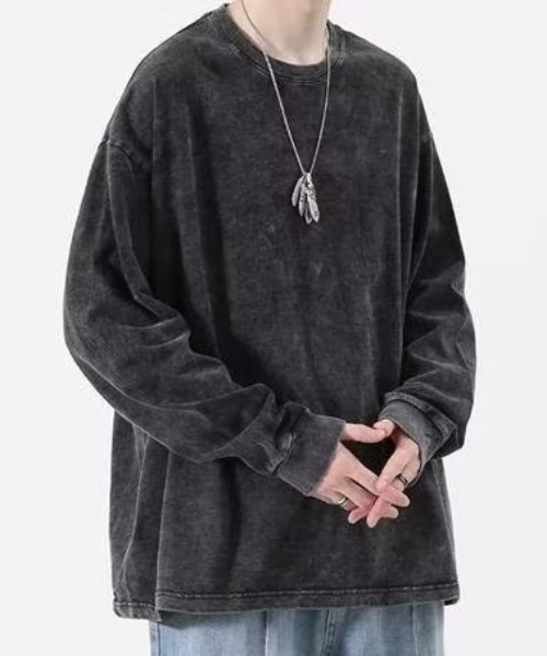link lot(リンクロット)の「ピグメントウォッシュドルーズロンT(Tシャツ/カットソー・メンズ・ブラック・M/L)」の3枚目の写真