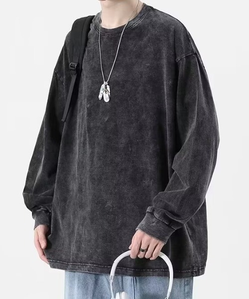 link lot(リンクロット)の「ピグメントウォッシュドルーズロンT(Tシャツ/カットソー・メンズ・ブラック・M/L)」の4枚目の写真