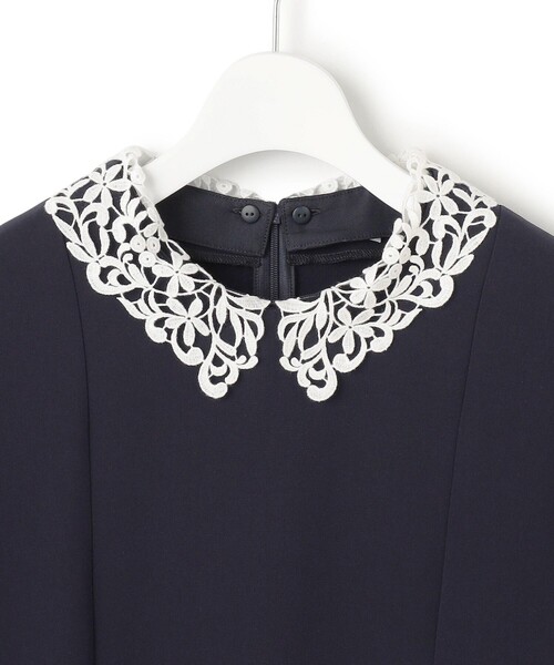 セール】【VERYコラボ】トリアセダブルジョーゼット レース襟 ブラウス