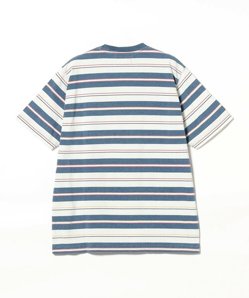 BEAMS PLUS（ビームスプラス）の「インディゴ ストライプ ポケット Tシャツ（Tシャツ/カットソー・メンズ・サックスブルー/ネイビー・XL/S/M/L）」の6枚目の写真