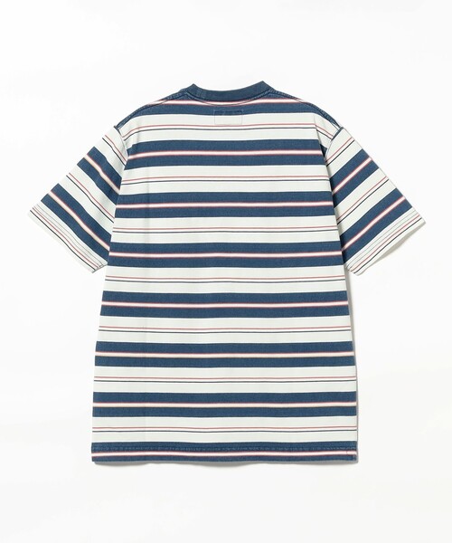 BEAMS PLUS（ビームスプラス）の「インディゴ ストライプ ポケット Tシャツ（Tシャツ/カットソー・メンズ・サックスブルー/ネイビー・XL/S/M/L）」の12枚目の写真