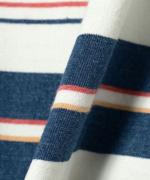 BEAMS PLUS（ビームスプラス）の「インディゴ ストライプ ポケット Tシャツ（Tシャツ/カットソー・メンズ・サックスブルー/ネイビー・XL/S/M/L）」の13枚目の写真