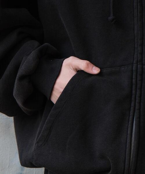 WEGO（ウィゴー）の「WEGO/ケミカルウォッシュバルーンZIPパーカー（パーカー・メンズ・ブラック・MEDIUM/LARGE）」の10枚目の写真
