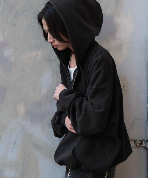 WEGO（ウィゴー）の「WEGO/ケミカルウォッシュバルーンZIPパーカー（パーカー・メンズ・ブラック・MEDIUM/LARGE）」の13枚目の写真