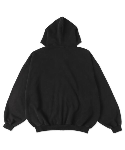 WEGO（ウィゴー）の「WEGO/ケミカルウォッシュバルーンZIPパーカー（パーカー・メンズ・ブラック・MEDIUM/LARGE）」の2枚目の写真